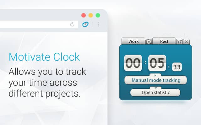 Motivating clock to track time.